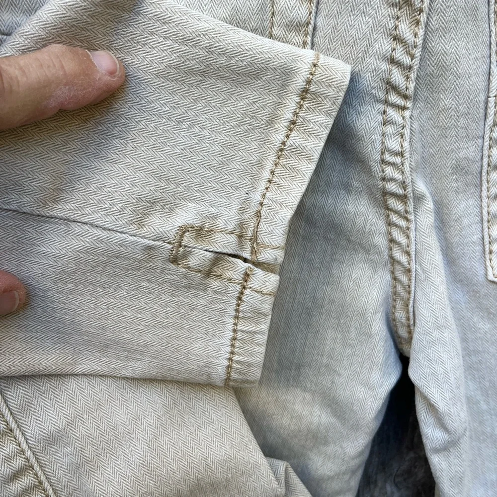 Free People Herringbone Cream Women Jeans